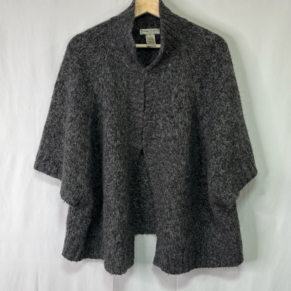 🦭 Cambridge, dry goods wool blend, charcoal, gray short sleeve sweater cardigan
